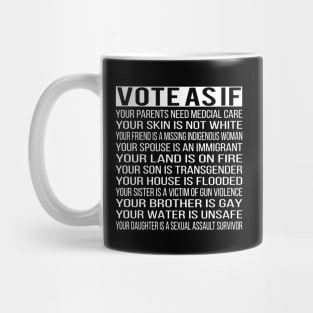 Vote As If Your skin is not white Mug
